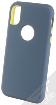 Sligo Defender Solid odolný ochranný kryt pro Apple iPhone X, iPhone XS tmavě modrá limetkově zelená (navy blue lime green)