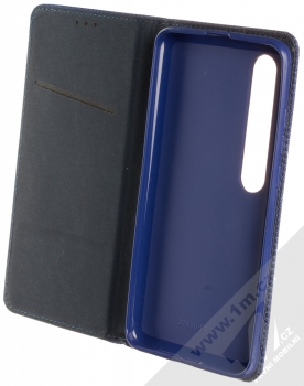 Sligo Smart Magnet Color flipové pouzdro pro Xiaomi Mi 10, Mi 10 Pro tmavě modrá (dark blue) otevřené