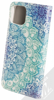 Sligo Smart Trendy Ledové květy 1 flipové pouzdro pro Apple iPhone 11 Pro modrá bílá (blue white) zezadu