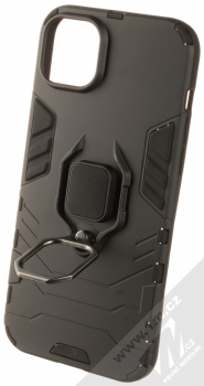 1Mcz Armor Ring odolný ochranný kryt s držákem na prst pro Apple iPhone 14 Plus černá (black) držák