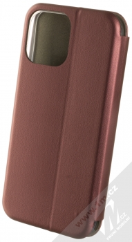 1Mcz Elegance Book flipové pouzdro pro Apple iPhone 13 Pro Max tmavě červená (dark red) zezadu