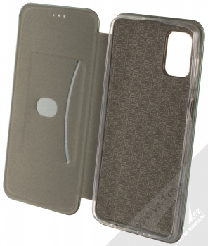 1Mcz Elegance Book flipové pouzdro pro Samsung Galaxy M51 tmavě zelená (dark green) otevřené