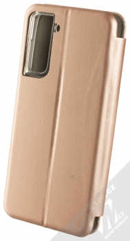 1Mcz Elegance Book flipové pouzdro pro Samsung Galaxy S21 růžově zlatá (rose gold) zezadu