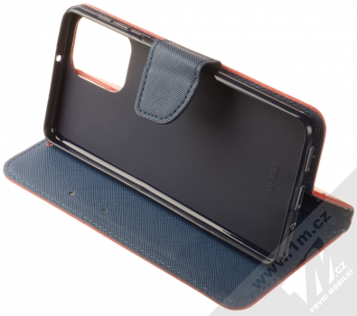 1Mcz Fancy Book flipové pouzdro pro Samsung Galaxy M53 5G červená modrá (red blue) stojánek