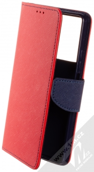 1Mcz Fancy Book flipové pouzdro pro Xiaomi Redmi Note 13 5G červená modrá (red blue)