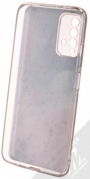 1Mcz Gold Glam Galaxie Skinny TPU ochranný kryt pro Xiaomi Redmi 9T tmavě modrá růžová (dark blue pink) zepředu