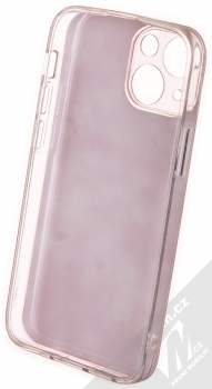 1Mcz Gold Glam Růžové odlesky Skinny TPU ochranný kryt pro Apple iPhone 13 mini růžová (pink) zepředu