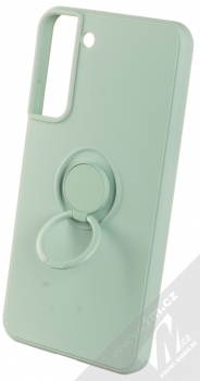 1Mcz Grip Ring B-Skinny ochranný kryt s držákem na prst pro Samsung Galaxy S22 Plus 5G mátově zelená (mint green) držák