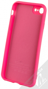 1Mcz Grip Ring Skinny ochranný kryt s držákem na prst pro Apple iPhone 7, iPhone 8, iPhone SE (2020), iPhone SE (2022) sytě růžová (hot pink) zepředu