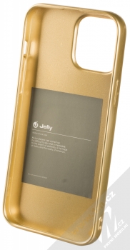 1Mcz Jelly TPU ochranný kryt pro Apple iPhone 13 Pro Max zlatá (gold) zepředu