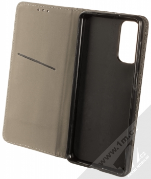 1Mcz Magnet Book Color flipové pouzdro pro Samsung Galaxy M52 5G černá (black) otevřené