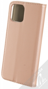 1Mcz Magnet Book flipové pouzdro pro Apple iPhone 12 Pro Max růžově zlatá (rose gold) zezadu