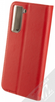 1Mcz Magnet Book flipové pouzdro pro Samsung Galaxy S21 FE červená (red) zezadu