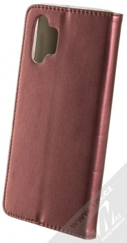 1Mcz Magnetic Book flipové pouzdro pro Samsung Galaxy A32 5G tmavě červená (dark red) zezadu