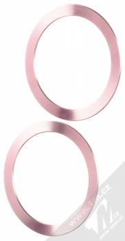 1Mcz Metal Ring Magsafe samolepící kovové kroužky pro podporu magnetických držáků 2ks růžová (pink)