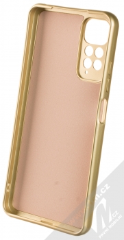 1Mcz Metallic TPU ochranný kryt pro Xiaomi Redmi Note 11 (Global version), Redmi Note 11S (Global version) zlatá (gold) zepředu