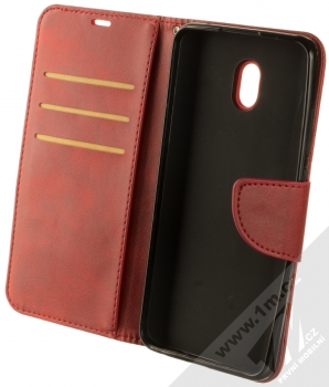 1Mcz Porter Book flipové pouzdro pro Xiaomi Redmi 8A tmavě červená (dark red) otevřené