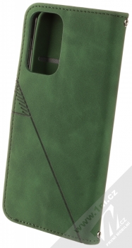 1Mcz Porto Book flipové pouzdro pro Samsung Galaxy A23, Galaxy A23 5G tmavě zelená (dark green) zezadu