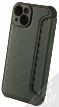 1Mcz Razor Book flipové pouzdro pro Apple iPhone 14 tmavě zelená (dark green) zezadu