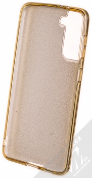 1Mcz Shining TPU třpytivý ochranný kryt pro Samsung Galaxy S21 Plus zlatá (gold) zepředu