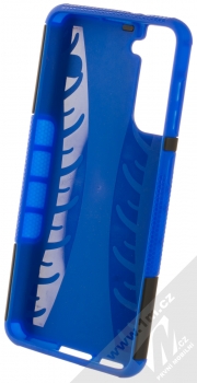 1Mcz Tread Stand odolný ochranný kryt se stojánkem pro Samsung Galaxy S21 modrá černá (blue black) zepředu