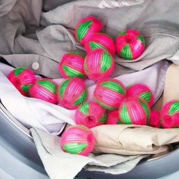 1Mcz Prací koule proti žmolkům 6ks sytě růžová zelená (hot pink green)