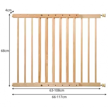 1Mcz Bezpečnostní dětská zábrana pro dveře a schody 67-115cm béžová (beige)