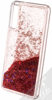 Sligo Liquid Glitter Full ochranný kryt s přesýpacím efektem třpytek pro Samsung Galaxy A7 (2018) červená (red) animace 5