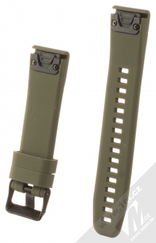 Tactical Diamond Color Strap silikonový pásek na zápěstí s uchycením Garmin QuickFit 20mm armádní zelená (army green) zezadu