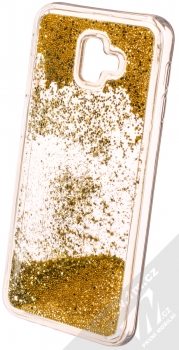 Vennus Liquid Pearl ochranný kryt s přesýpacím efektem třpytek pro Samsung Galaxy J6 Plus (2018) zlatá (gold) animace 3