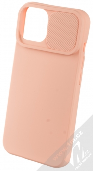 1Mcz CamShield Soft ochranný kryt pro Apple iPhone 14 lososově růžová (salmon pink) otevřené