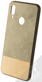 1Mcz Canvas-Leather TPU ochranný kryt pro Honor 10 Lite šedá běžová (grey beige)