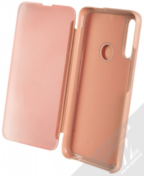 1Mcz Clear View flipové pouzdro pro Huawei P Smart Pro růžová (pink) otevřené