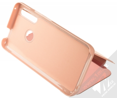 1Mcz Clear View flipové pouzdro pro Huawei P Smart Pro růžová (pink) stojánek