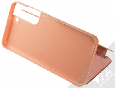 1Mcz Clear View flipové pouzdro pro Samsung Galaxy S22 Plus 5G růžová (pink) stojánek