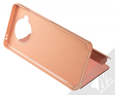 1Mcz Clear View flipové pouzdro pro Xiaomi Mi 10T Lite 5G růžová (pink) stojánek