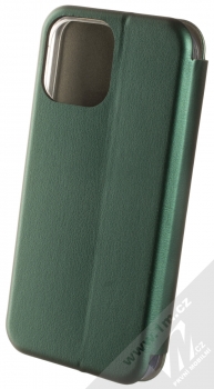 1Mcz Elegance Book flipové pouzdro pro Apple iPhone 13 Pro Max tmavě zelená (dark green) zezadu