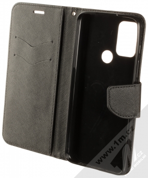 1Mcz Fancy Book flipové pouzdro pro Motorola Moto G50 černá (black) otevřené