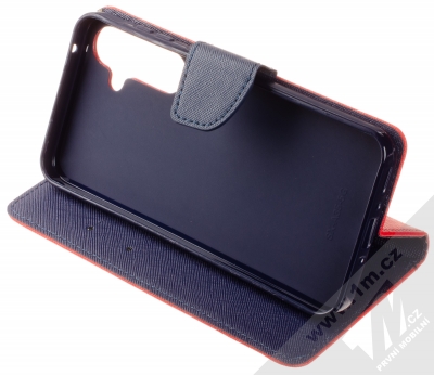 1Mcz Fancy Book flipové pouzdro pro Samsung Galaxy A35 červená modrá (red blue) stojánek