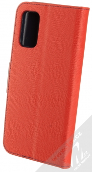 1Mcz Fancy Book flipové pouzdro pro Xiaomi Redmi Note 10 5G, Poco M3 Pro červená modrá (red blue) zezadu