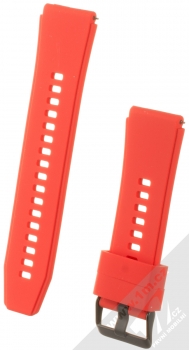 1Mcz Jednotka Silikonový sportovní řemínek s univerzální osičkou 22mm červená (red)