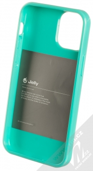 1Mcz Jelly TPU ochranný kryt pro Apple iPhone 12 mini mátově zelená (mint green) zepředu