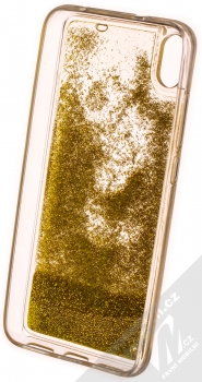 1Mcz Liquid Pearl ochranný kryt s přesýpacím efektem třpytek pro Xiaomi Redmi 7A zlatá (gold) zepředu