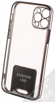 1Mcz Lux Kickstand ochranný kryt pro Apple iPhone 12 Pro černá (black) zepředu