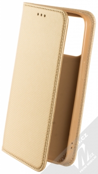 1Mcz Magnet Book Color flipové pouzdro pro Apple iPhone 13 Pro zlatá (gold)