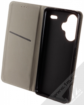 1Mcz Magnet Book Color flipové pouzdro pro Xiaomi Redmi Note 13 Pro Plus 5G černá (black) otevřené