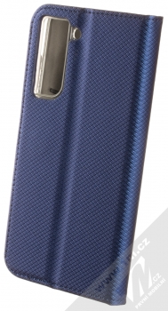 1Mcz Magnet Book flipové pouzdro pro Samsung Galaxy S21 FE tmavě modrá (dark blue) zezadu