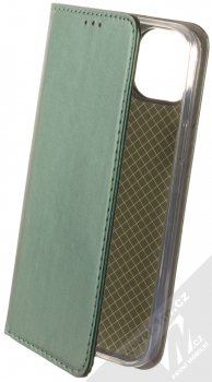 1Mcz Magnetic Book flipové pouzdro pro Apple iPhone 14 Plus tmavě zelená (dark green)