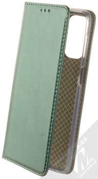 1Mcz Magnetic Book flipové pouzdro pro Samsung Galaxy M52 5G tmavě zelená (dark green)