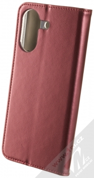 1Mcz Magnetic Book flipové pouzdro pro Xiaomi Redmi 13C 4G, Poco C65 tmavě červená (dark red) zezadu